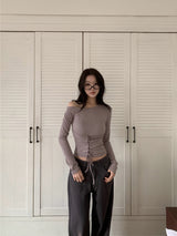 Loana Back Corset One-off  Shoulder T-shirt
