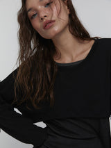 Cotton Cropped Top_Black