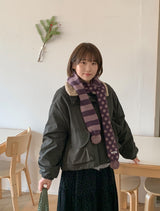 Molcon Pom Pom Dot Knit Muffler