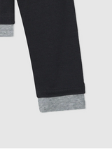 シア カラー マッチング レイヤード スリム ロングスリーブ Tシャツ