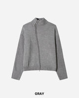 Dig Crop Knit Zip-up
