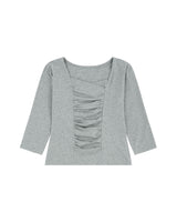 スクエアネイキッドベイビーTシャツ - グレー
