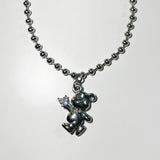 Cubic metallic Bear Necklace
