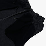 reverse terry pocket denim capri shorts_black