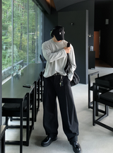 アーロンモーデンエッセンシャルセミクロッピードロングスリーブTシャツ