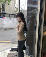 sand beige cotton slender sh