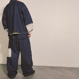 reverse Terry Pocket Denim Jacket_blue