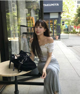 [ clean + pure ] bouquet cotton square puff midi ops