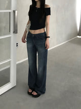 Summer Low-Rise Denim Bootcut Pants (2 colors)