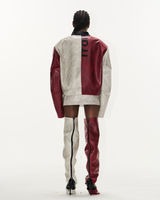 Distressed Leather Racing Jacket