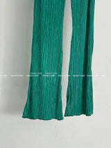 Pleated Slim Long Bootcut Pants