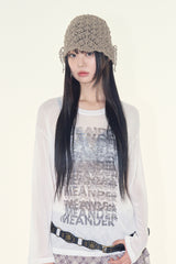 Islet ribbon net beanie