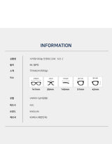 Knouun Square titanium glasses CODE. 103. C Black