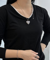 og heart necklace