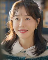 ツイストウェーブ925シルバーボールドフープリングピアスE050-04G (Worn by Park Shin-hye)