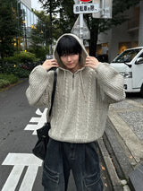 Fellow Cable Knit Half-Zip Hoodie