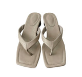 flip the cushion beige thong mule