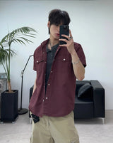 Felder Double Henley Neck Short Sleeve Tee
