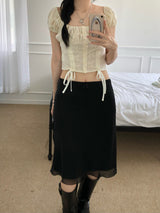 Luna Shirring Blouse (2 colors)