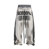 SEXXDEVIL デュアルウエストストライプスウェットパンツ