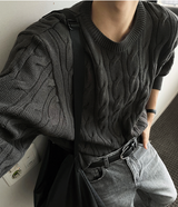 cable cosyharu semi-over knit