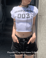 プレイヤー003 クロップ半袖Tシャツ (3 colors)