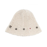 RIVET BUCKET BEANIE - IVORY