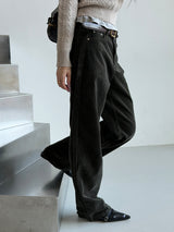 コーデュロイ セミワイドパンツ(6color)