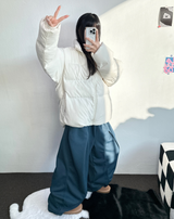 キディリング ポイント フロントプリーツ バルーンパンツ💙🩶🖤 - 3カラー