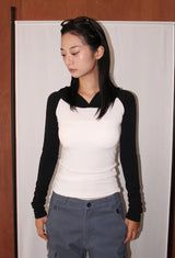 RAGLAN HOOD SLIM TOP