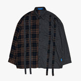 double check deconstructed shirt_brown