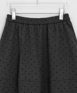 Ruronco Wool Dot Midi Skirt