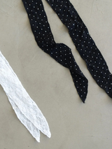 ビーズドット レース ヘッドスカーフ (WHITE, BLACK 2COLORS!)