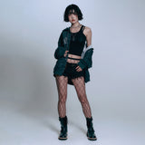 Rhinestone Camo Hoodie - CHARCOAL