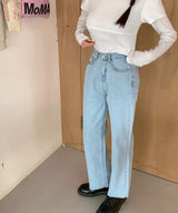 ソリッドデニムパンツ