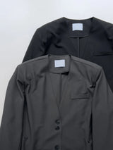 Dawson Slit Collarless Over Fit Jacket