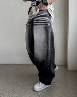 サンドウォッシングワイドバルーンデニムパンツ