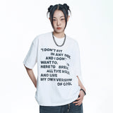 Washed Crop Lettering Short Sleeve - WHITE