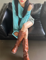 (BOLERO KNIT & KNIT TANK SET!) セミダメージアシンメトリーニットセット - 3 COLOR