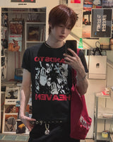 Heaven Graphic Lettering Short Sleeve T-shirt
