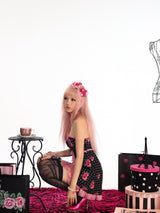 Rose Window Strapless Halter Dress