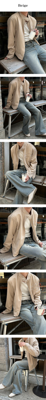 [F/W] ダブルジッパースエードジャケット(3color)