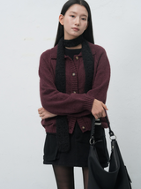 handmade crochet muffler - black       
