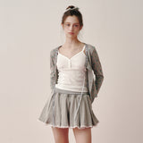 Ribbon Tie Cardigan (Grey)