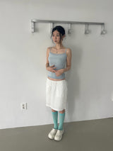 Lace Cami Top (Tumble, Bio-Washed) 3sizes - Powder blue