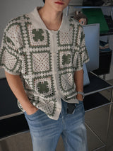 ASCLO Clover Crochet Short Sleeve Cardigan (2color)