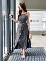 Shua Twist Wrap Bustier Long One Piece