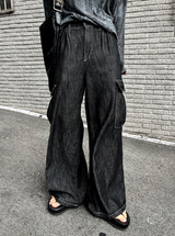 City Pub Cargo Banding Denim Pants