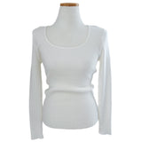 Daily Hug Soft Square Neck Golji ニット長袖Tシャツ (4 Colors)