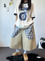 Bodi Check Pocket Keyring Cotton Bermuda Shorts 3color